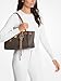 Michael Kors Hamilton Small Shoulder Tote with Charm, Gold-Tone Hardware/MK Signature Coated Twill/Brown/Black