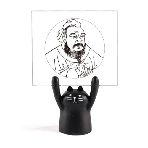 Porte-mémo chinois et cadeau original chat noir pour amateurs de papeterie japonaise