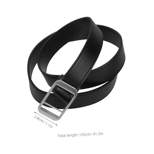 Unisex Vintage PU Leather Wide Belt with Metal Buckle for Jeans Casual Wear and Everyday Use2