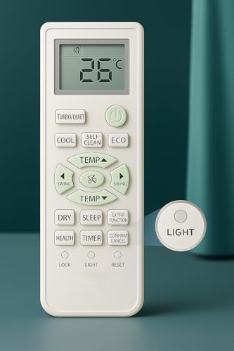 Image of K2 Haier AC Remote - Compatible with Haier Twin /Dual Inverter Split AC 1.5 Ton | LCD Display | Free Batteries | 5 Years Warranty (Work Only When Your Old Remote Same)