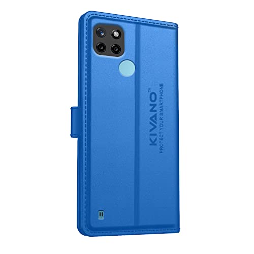 Image of KIVANO Compatible with Realme C11Y / Realme C21Y / Realme C25Y Flip Cover | Leather Finish | Inside Pockets & Inbuilt Stand | Shockproof Wallet Style Magnetic Closure Back Cover Case