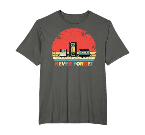 Eccellente regalo Never Forget Floppy, VHS, cassetta ideale per il compleanno o qualsiasi altro regalo speciale per le vacanze, retrò vintage Sunset per donne per uomini per ragazzi per ragazze alla tua madre father mamma, mamma, moglie, figlia, bambini, sorelle, fidanzate, amanti, amanti o te stesso