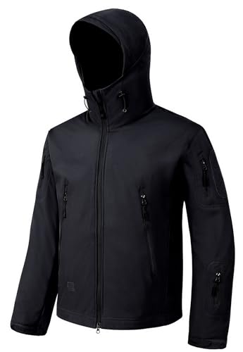Image of Men's Softshell Jacket Fleece Windproof Waterproof Thermal Tactical Coat Outdoor Jacket Hiking Camping
