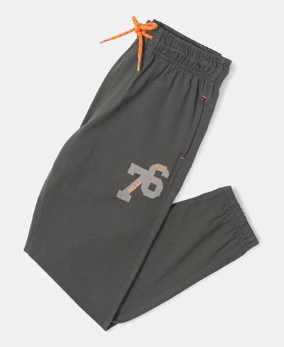 Image of Jockey AB10 Boys Super Combed Cotton Rich Graphic Printed Joggers with Elasticated Hem