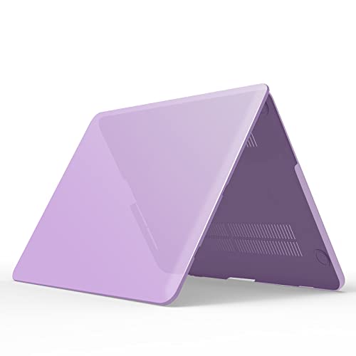 IBENZER Compatible with MacBook Pro 13 Inch Case 2012-2015, Soft Touch Hard Case Shell Cover with Keyboard Cover for Apple MacBook Pro 13 with Retina Display A1425 1502, Purple, R13PU+1B