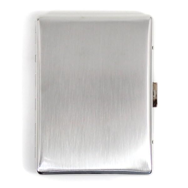 1-04226-61 Cosmos 9 (100mm), Satin Silver, Silver, Cigarette Case, Case, Height 4inch(10.3cm), Width 3inch(7.8cm), Depth 0.4inch(1.2cm)