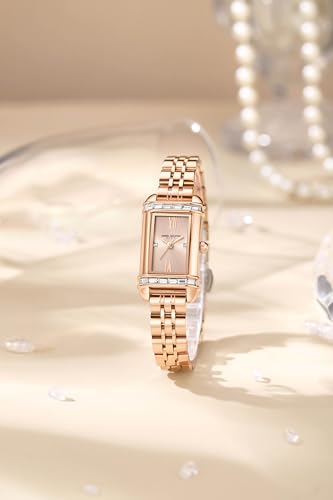 Image of Daniel Hechter Paris Louvre Collection Square Dial Watch for Women with Roman Indices and Stainless Steel Strap-DHW2006