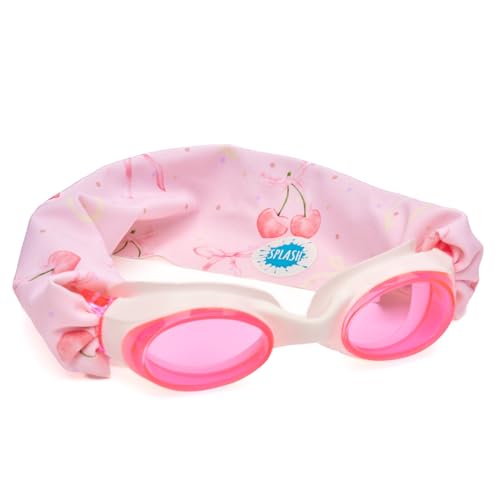 Image of Splash Place SWIM GOGGLES with Fabric Strap - CHERRY CHARMS - Adult & Kids Swim Goggles