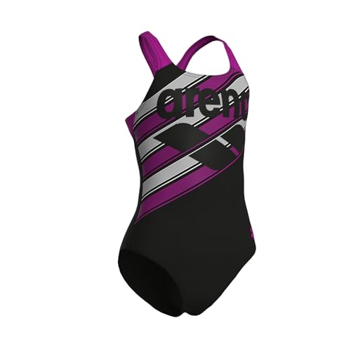Image of ARENA Girls Feel Lines Swim Pro Back Swimsuit Uv Protection Quick Drying Kids Bathing Suit