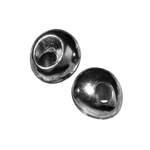 Temorah 25 Pack 2.3mm-7.0mm Multiple Color Options Offset Tungsten Beads for Fly Tying (Black Nickel, 3.8mm(5/32