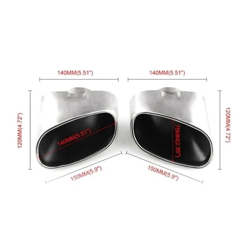 Enjoliveur d'échappement pour X5 pour E70 2008-2013 double sortie - 3