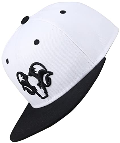 Casquette snapback blanc et noir finies les pressions de taille