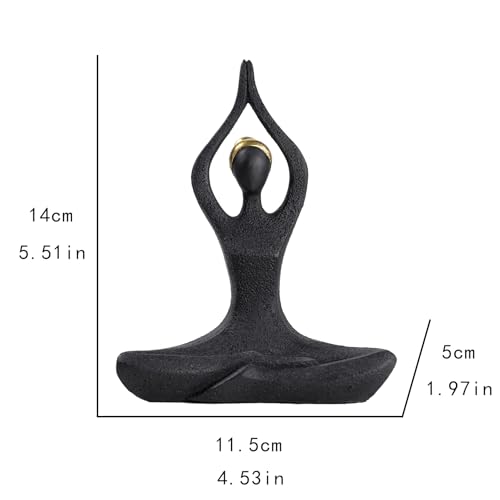 Figura de Resina en Pose de Yoga para Meditación miniatura 6