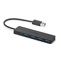 Anker USB3.0 ウルトラスリム 4ポートハブ, USB ハブ バスパワー 軽量 コンパクト MacBook / iMac / Surface Pro 等 ノートPC 他対応 USBハブ テレワーク リモート 在宅勤務