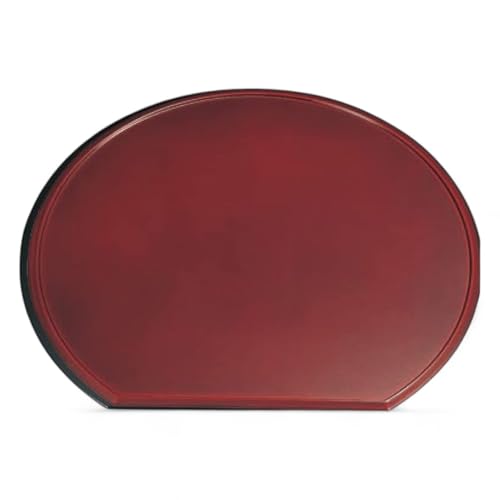 J-kitchens お盆 尺1 雲流両面半月 トレー ( 盆 トレイ おぼん )溜毘沙/ グリーン 布目 33cm 漆器 ( ABS 樹脂 ) 日本製