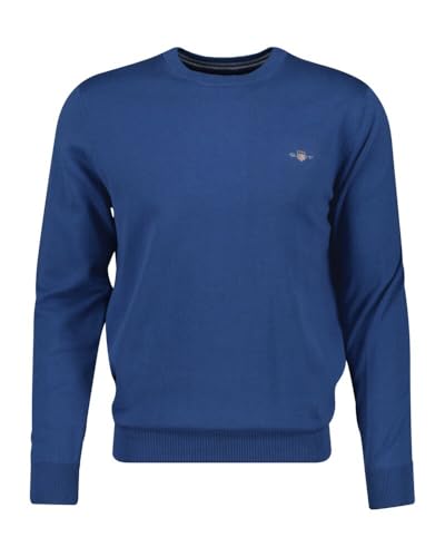 Gant Herren Classic Cotton C-Neck Pullover, Vintage Blue, XL