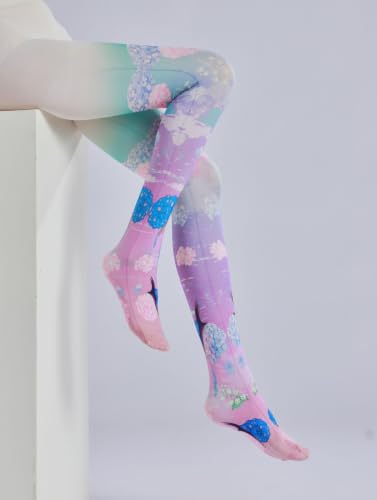 Image of Sahabowi Women's Sheer Tights, Digital Print Designs Stockings