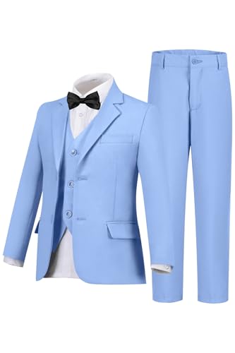 Image of Boys Suit for Kids Formal Slim Fit Tuxedo Suits Ring Bearer Outfit