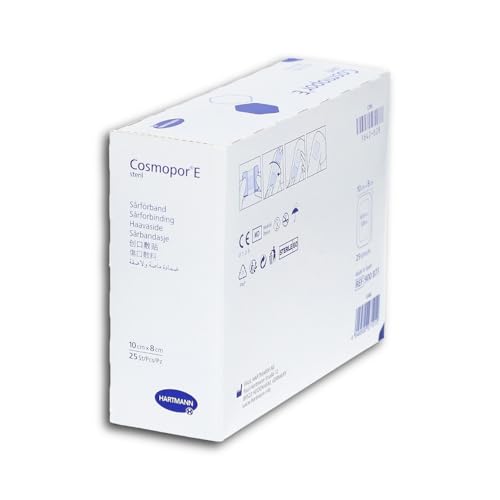Cosmopor E Sterile Adhesive Wound Dressings 10cm x 8cm x 25 Surgical Cuts Burns