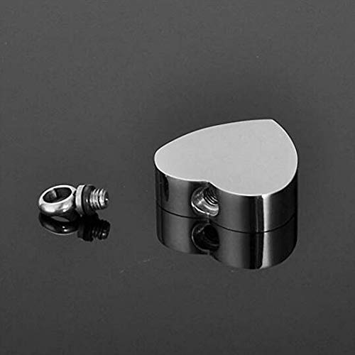 Stainless Steel Funeral Cremation Heart Pendant Necklace Keepsake Urn Perfume Necklace for Ashes Memorial Jewelry Mementos Jewelry Gifts for Dad2