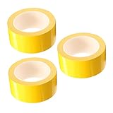Healvian 3rolls Single-Sided Adhesive Tapes High Viscosity Repairing Tape for Home and Industrial Use Yellow and Easy to Tear
