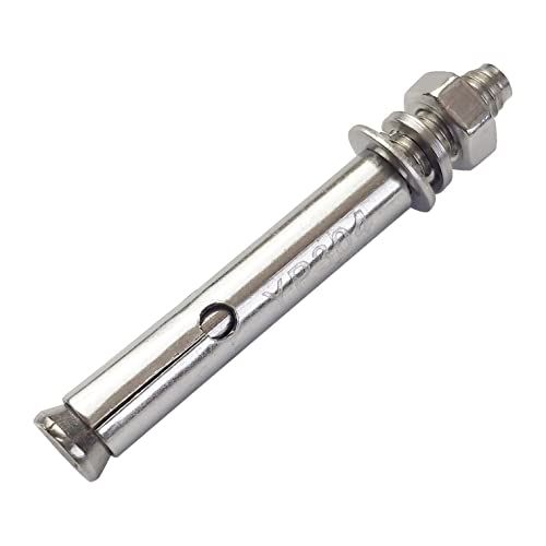 Image of 10 Pack M6x60mm Expansion Bolts Anchor Bolt 304 Stainless Steel External Hex Expansion Screw Bolt Sleeve Anchor Fastener Wall Concrete