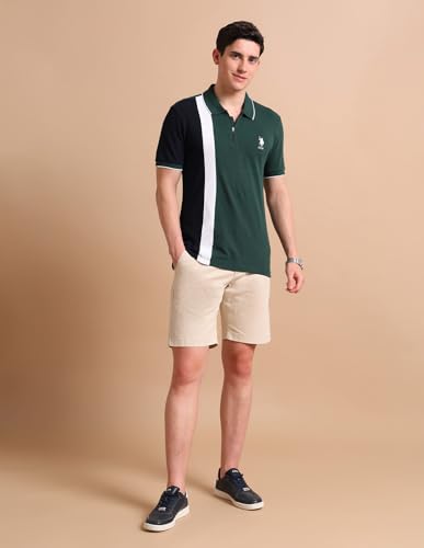 Image of U.S. POLO ASSN. Slim Fit Polo T Shirts for Men - 100% Cotton, Half Sleeves Mens Tshirt