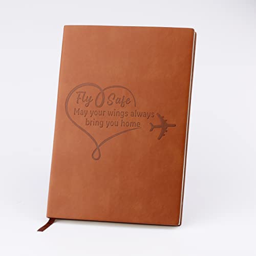 Lbwcer Pilot Gift Fly Safe Lined Journal Notebook Pilot Gifts School Business Work Travel Writing Lined Journal Notebook Long Distance Traveler Gift (Fly) #TOP5