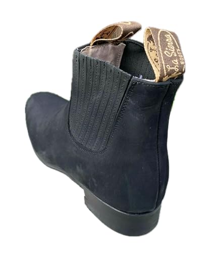 Dona Michi Men's Western Cowboy Leather Vaquero Chelsea Half boot Bootie botin Charro3