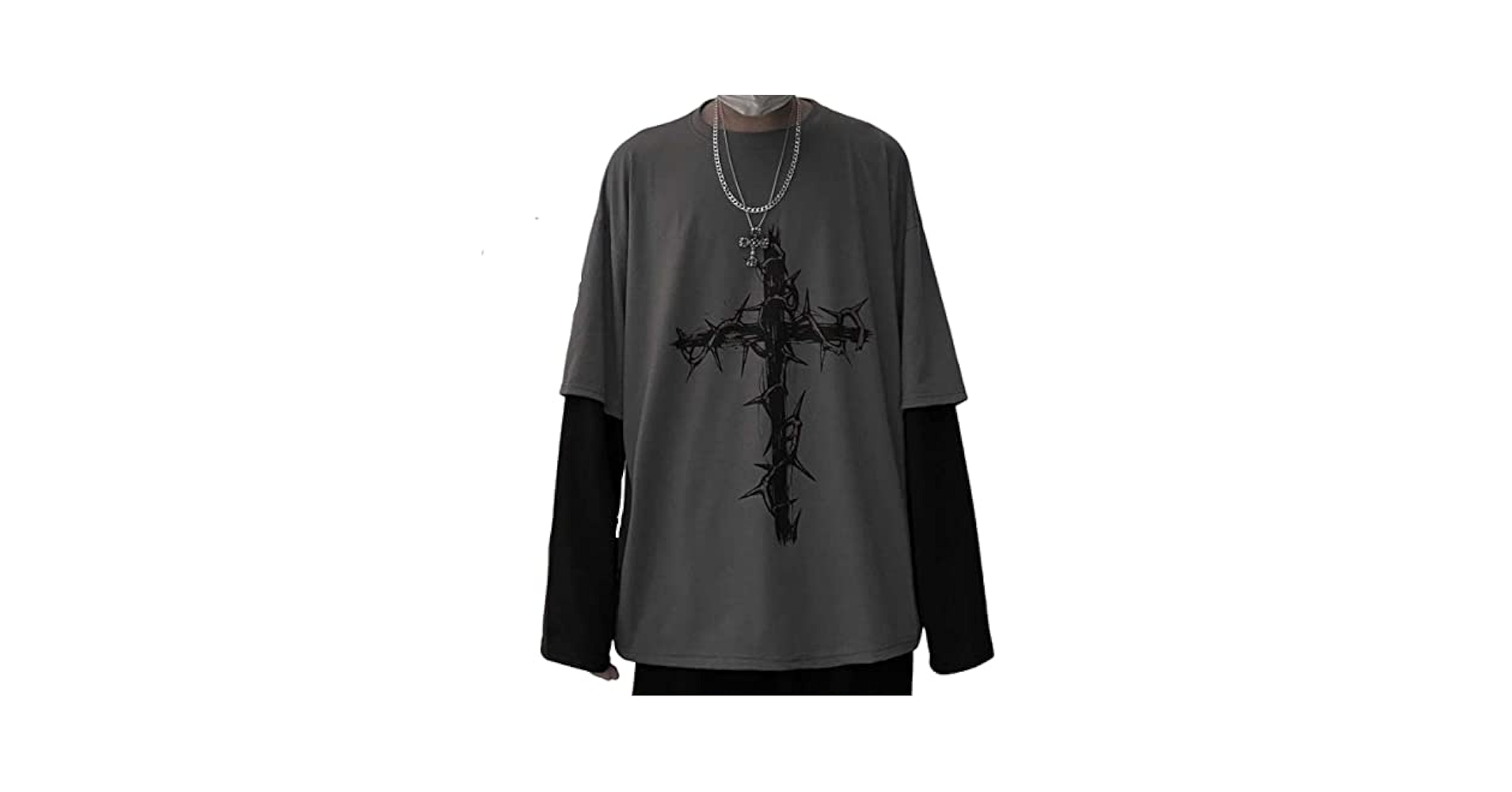 トップス 5351 POUR LES HOMME Y2K LONG SLEEVE TEE トップス 5351 POUR LES HOMME Y2K LONG SLEEVE TEE Men's Grey