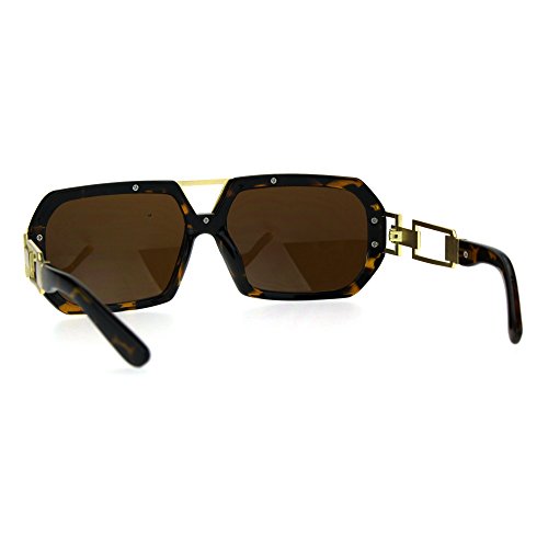 Mens Designer Fashion Sunglasses Flat Top Rectangular Stylish Shades UV 4003