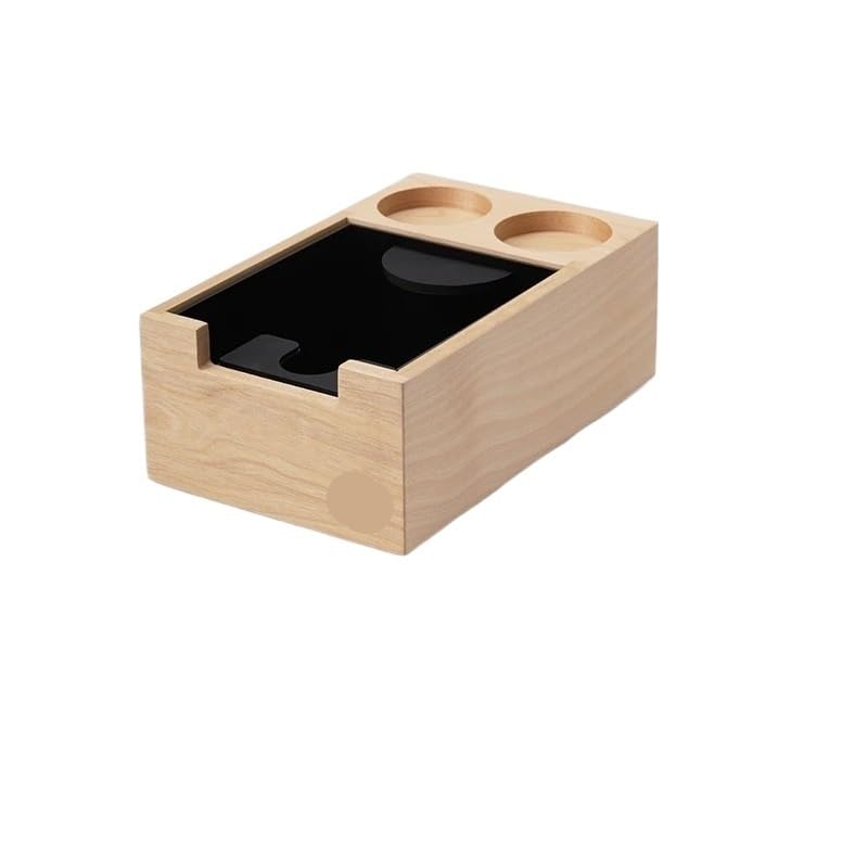 Caja de madera MUVNA para organizar portafiltros de 51-58mm y proteger su encimera