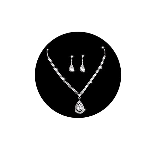 Ushiny Set di gioielli da sposa in argento con