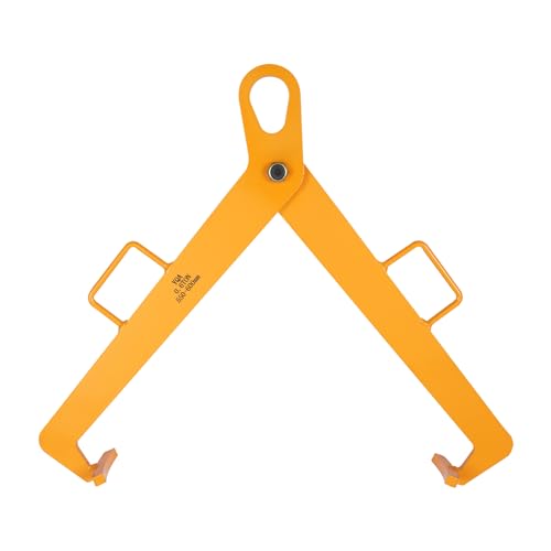 Morsetto verticale per tamburo, 0,6 T, in acciaio resistente, verticale, per fusti in plastica, fusti in acciaio inox, fusti cilindrici, colore giallo