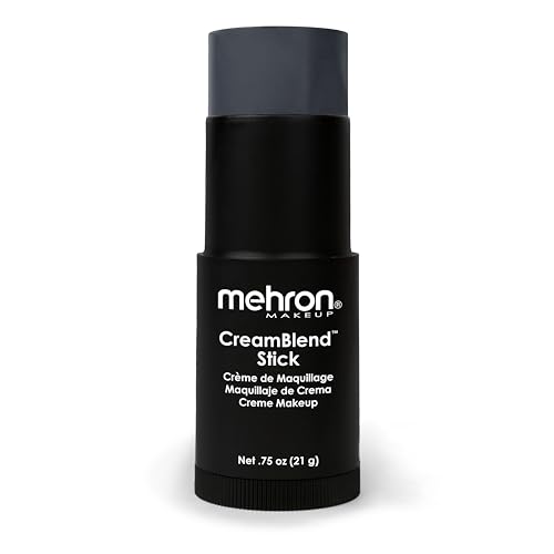 Image of Mehron Makeup CreamBlend Stick | Face Paint, Body Paint, & Foundation Cream Makeup | Perfect for Halloween .75 oz (21 g) (Monster Grey)