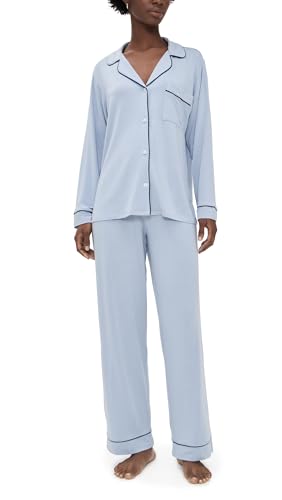 Image of Eberjey Gisele Classic Women's Pajama Set | Long Sleeve Shirt + Long Pants