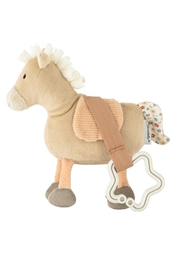 Sterntaler Spielzeuganhänger Pferd Sunny - Kinderwagen Spielzeug aus weichem Stoff - Baby Spielzeug zum Aufhängen, lichtbeige