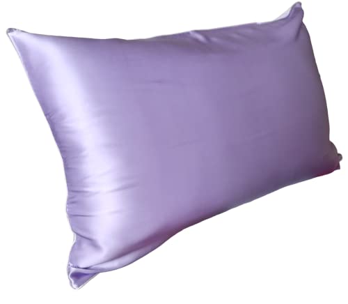 Pure silk pillowcase one side 100% mulberry silk one side 100% tencel (Lilac)
