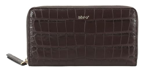 ABRO Cuir Porte-Monnaie Cocco Mondial marron foncé idéal pour vos rendez-vous professionnels
