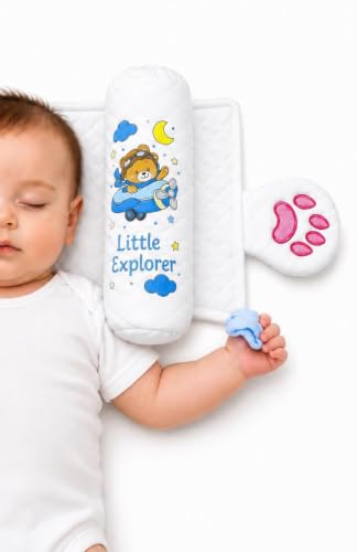 Image of Baby Pillow Cushion Quilted Fabric with Mustard Seeds Filling