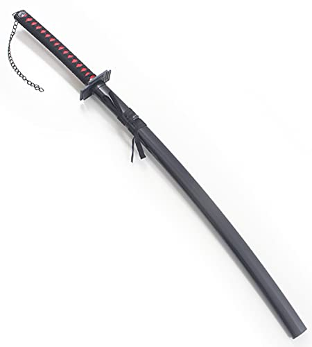 Bleach Katana Tout en Bois - Lame et Support en Bois - Sabre Bankai Epee Ichigo Kurosaki - Inclus