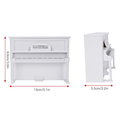 SPYMINNPOO Puppenhaus-Miniaturklavier, 1:12 Puppenhaus-Zubehör, Mini-Klavier, Modellspielzeug, Holzmodell, Mini… – Bild 4