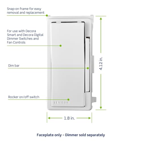 Image of Leviton Color Change Faceplate Only - Compatible with Decora Smart and Decora Digital Switches (Switch Not Included), DDKIT-ST, Light Almond