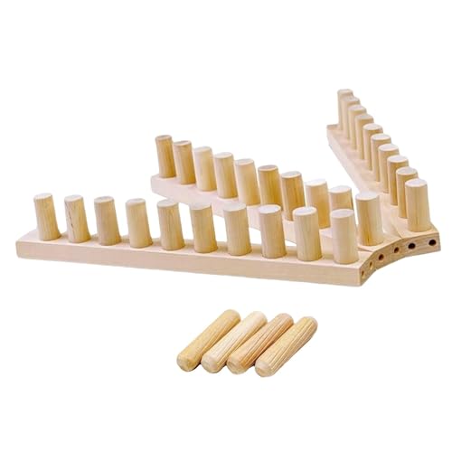 Wooden Chunky Yarn Blanket kit Large 45'' Chunky Yarn Knitting, Hand Knitting Looms Adjustable Length for Chunky Blanket Christmas Gifts for Blanket Throws Knitting(Wooden) (45") - Image 8