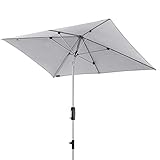 [page_title]-Knirps Sonnenschirm Automatic - Rechteckiger Kurbelschirm - Modernes Design - Starker UV-Schutz - 230x150 cm - Dunkelgrau