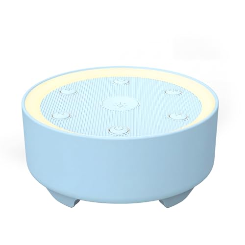 Image of Kipcush White Noise Machine for Sleeping, Baby & Adults, High-Fidelity Non-Looping Sounds, Sleep Sound Machine with Dimmable Night Light, USB Powered, Memory Function, Home, Nursery & Travel