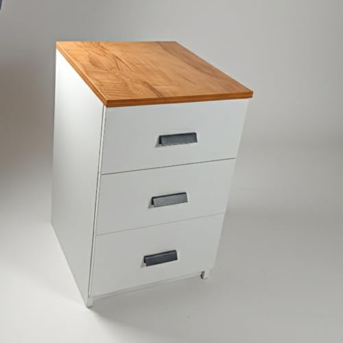 Image of Bedside Table with Drawers | 1-Year Warranty | Modern 3-Drawer Bedside Table Storage Cabinet /Wooden Organizer Stand /End Table /Side Table for Bedroom /End Table for Bedroom DIY Assembly