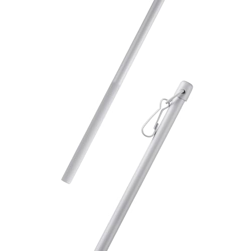 Barra centrifugadora de aluminio (125 cm, color blanco), barra de cortina para paneles, cortina deslizante, cortinas, cortinas o cortinas