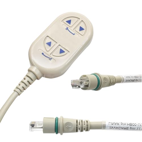 1115288 Bed Remote Controller for Invacare 5310IVC Semi Electric Homecare Bed Replacement for Invacare 5310IVC Full Electric Homecare Inclusion 6 Way 10-Pin Phone Style Connector 2 Years Warranty