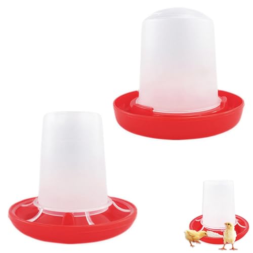 2Pcs Chicken Feeders and Drinkers Set Essential Poultry Feeding Kit for Brooder Setup Backyard Chicken Coop Management Small-Scale Poultry Care Includes 160g Feed Hopper and 160ml Drinker